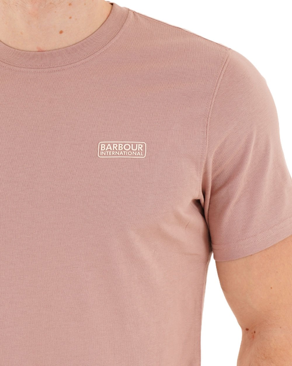 Barbour International Small Logo T Shirt Dusky Pink
