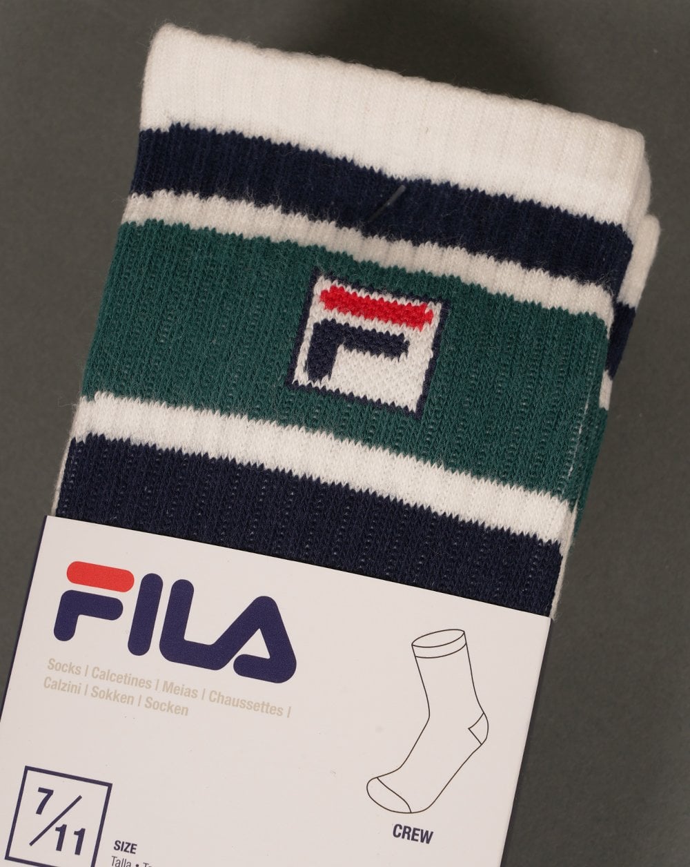 Fila Vintage Russell Crew Socks 3 Pack Gardenia