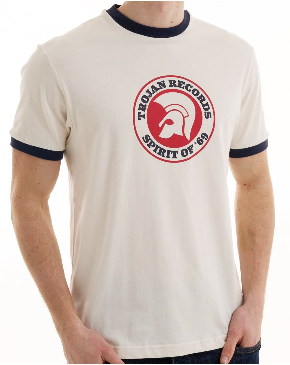 Trojan Spirit Of 69 T-shirt Ecru/Navy