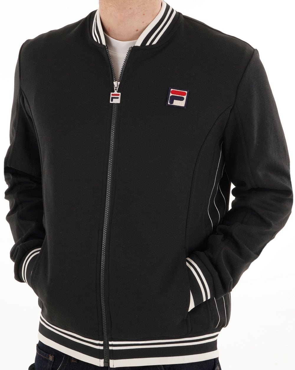 Fila Vintage MK1 Settanta Track Top Black White