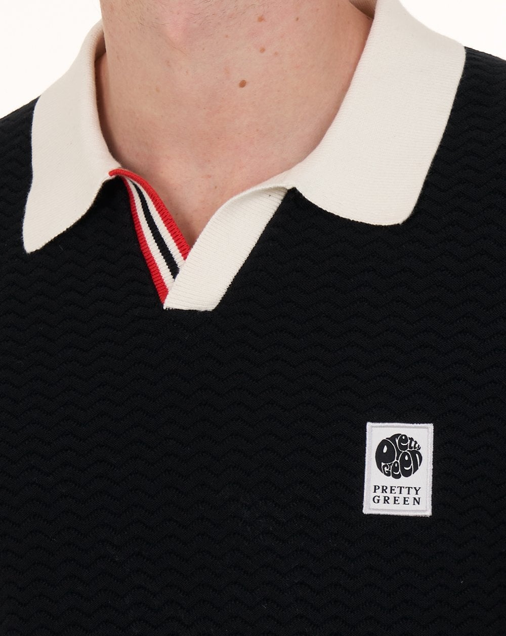 Pretty Green Stratosphere Knit Polo Black