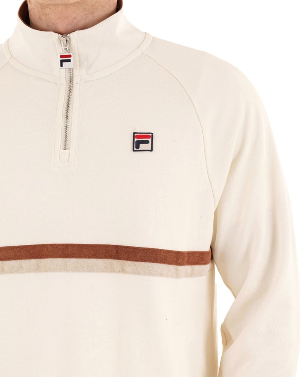 Fila Vintage Rolando 1/4 Zip Sweat Gardenia