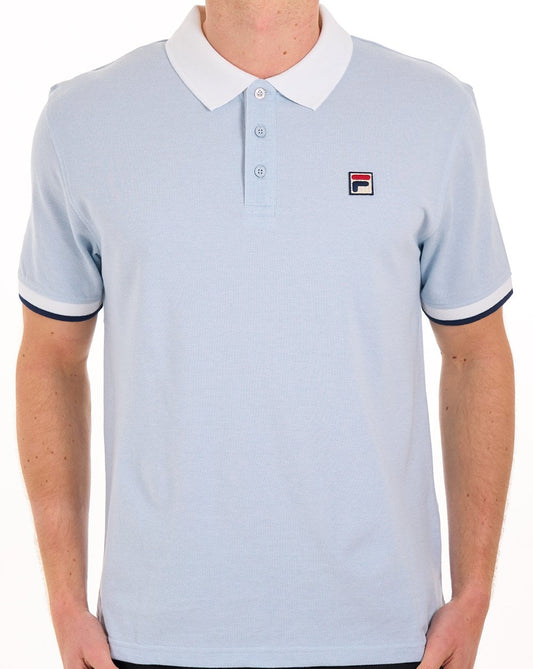 Fila Vintage Fila Vintage Contrast Polo Shirt Sky