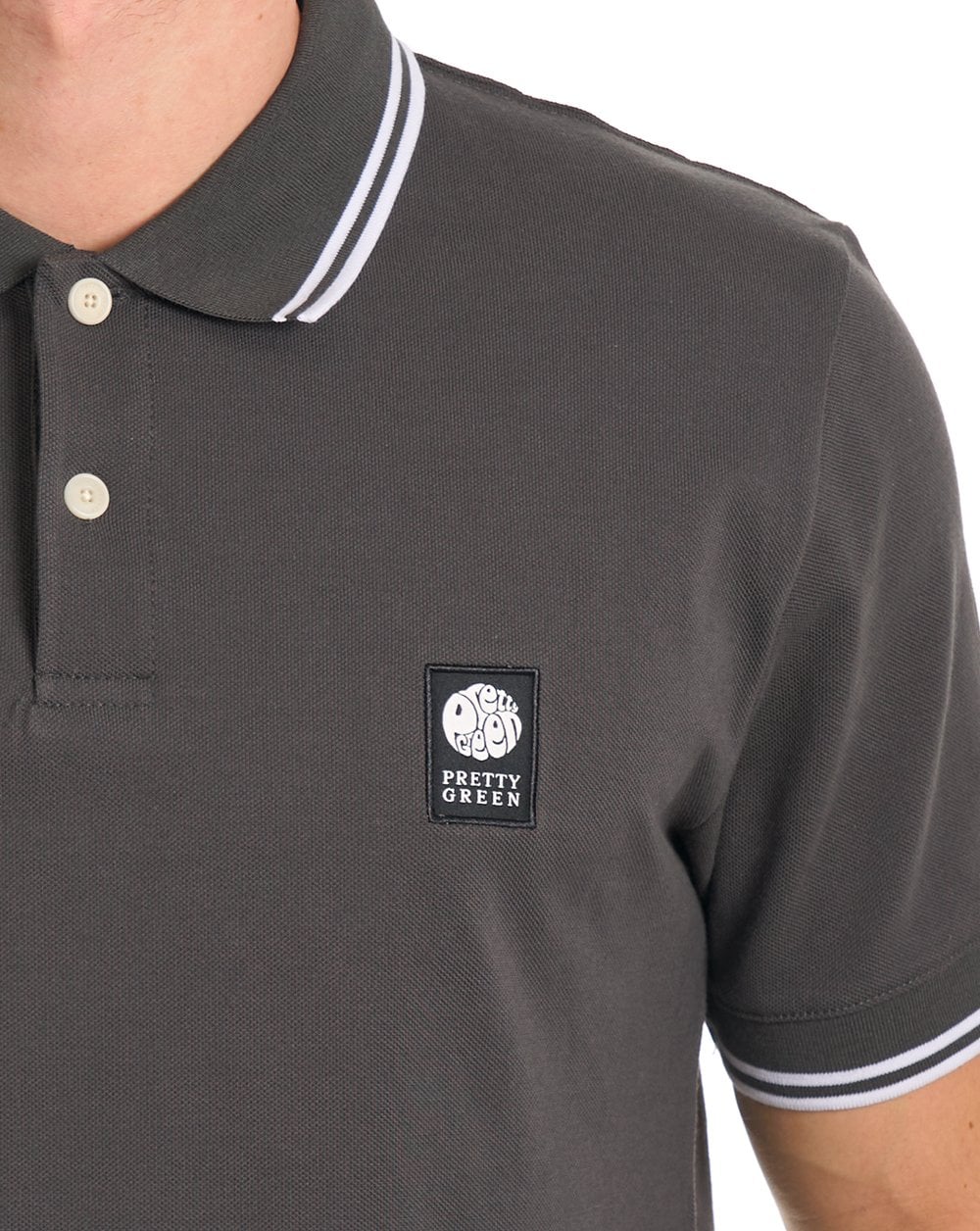 Pretty Green Rayner Polo Shirt Charcoal