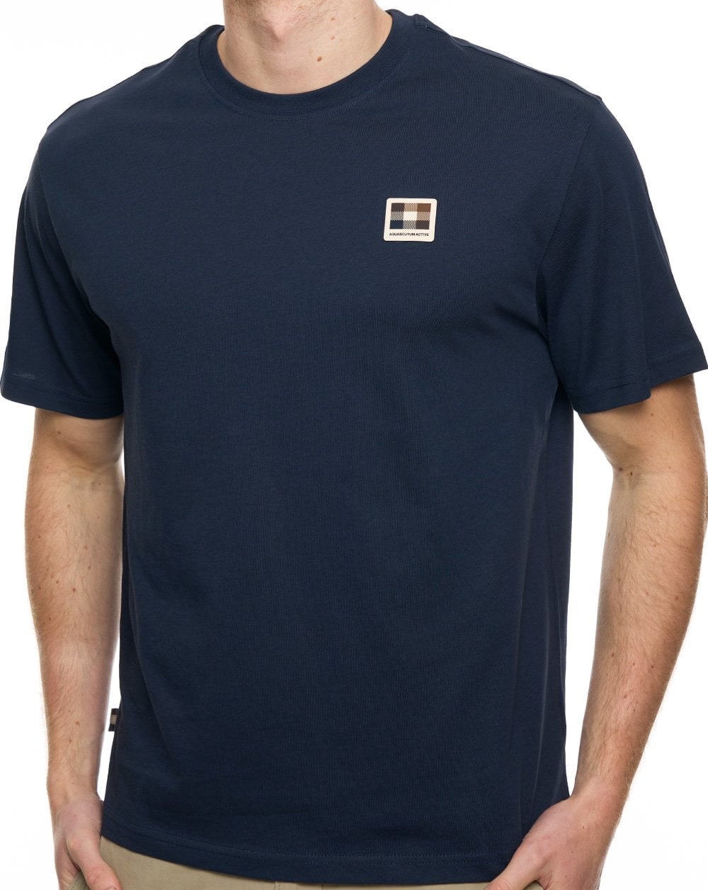 Aquascutum Badge T Shirt Navy