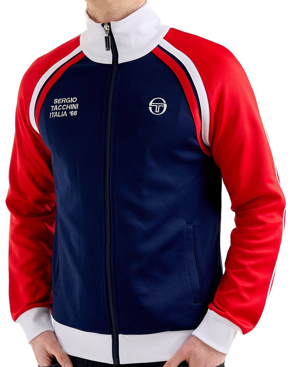 Sergio Tacchini Ghibli Davis Track Top Navy Blue/Deep Red