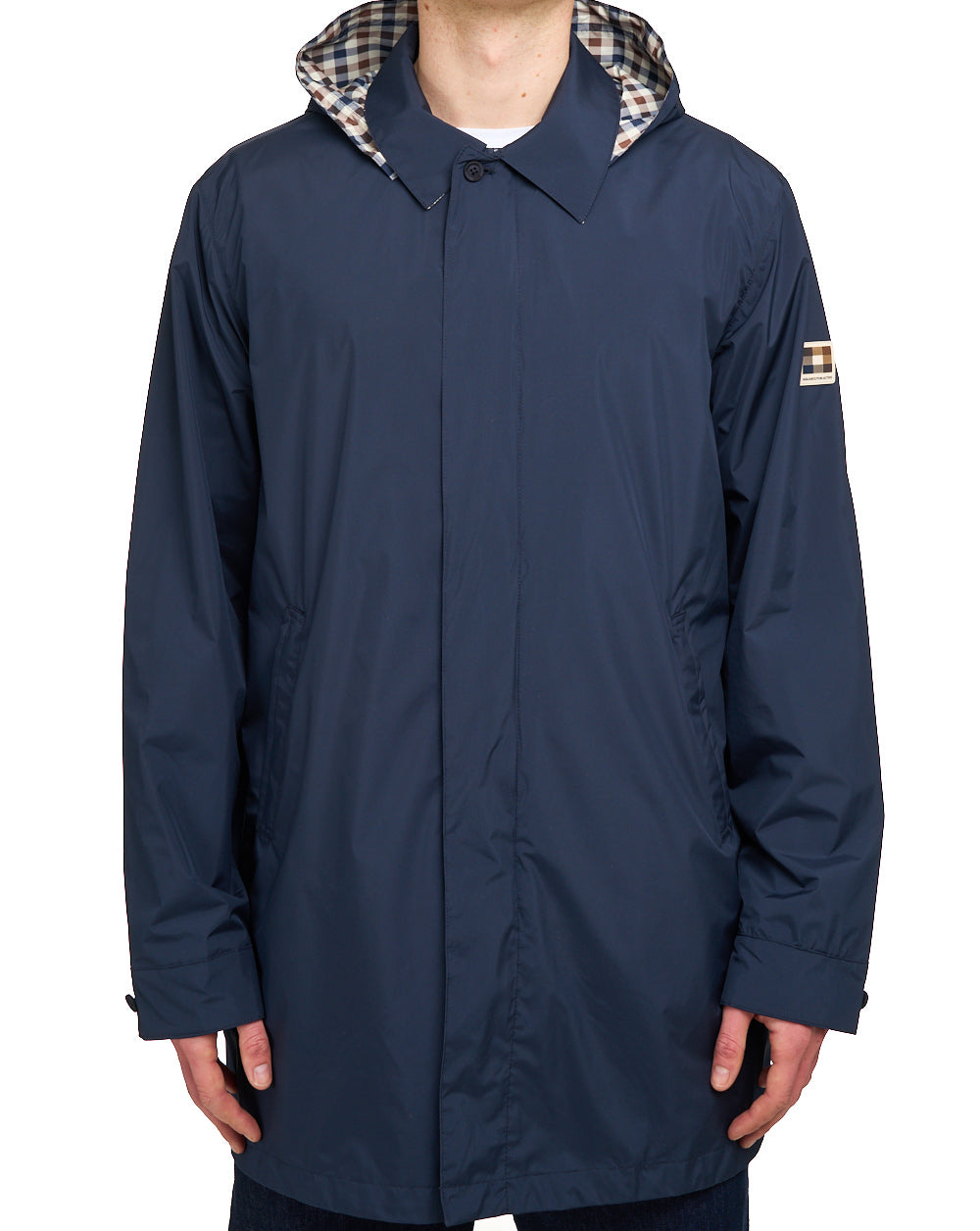 Aquascutum RLG Badge Packable Trench Navy