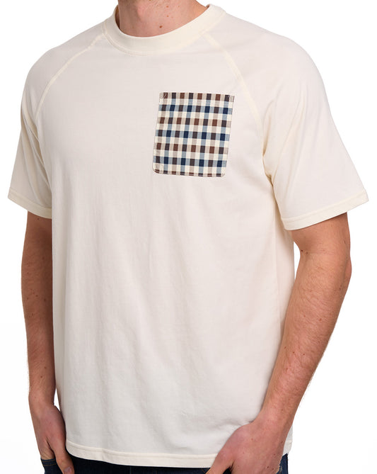 Aquascutum Aquascutum Raglan Pocket T-Shirt Off White