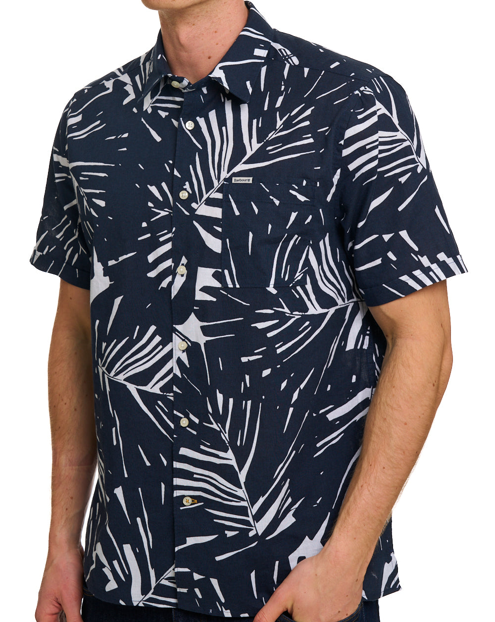 Barbour Edenwood Printed SS Shirt Navy