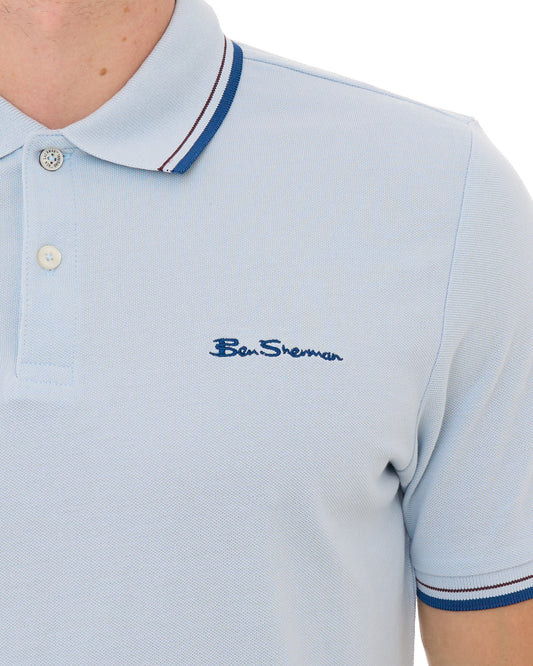 Ben Sherman Ben Sherman Signature Pique Polo Blue Shadow