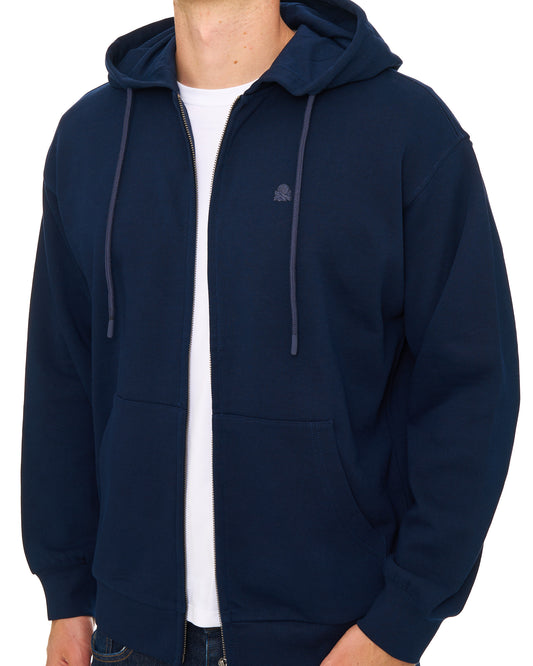 Benetton Benetton Full Zip Hoody Tonal Navy