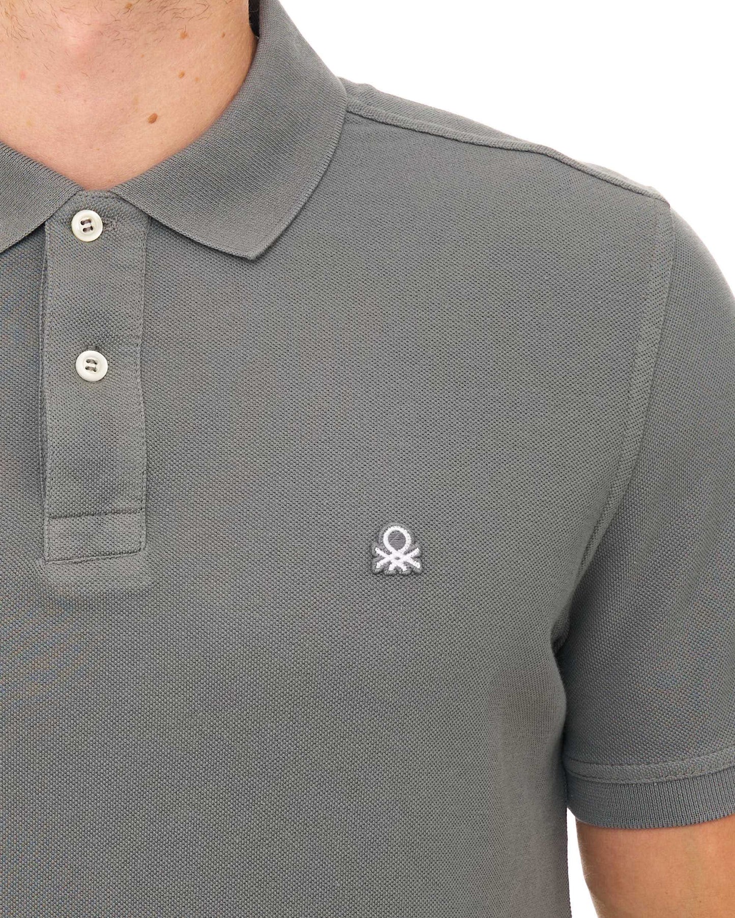 Benetton Maglia Polo Shirt Grey