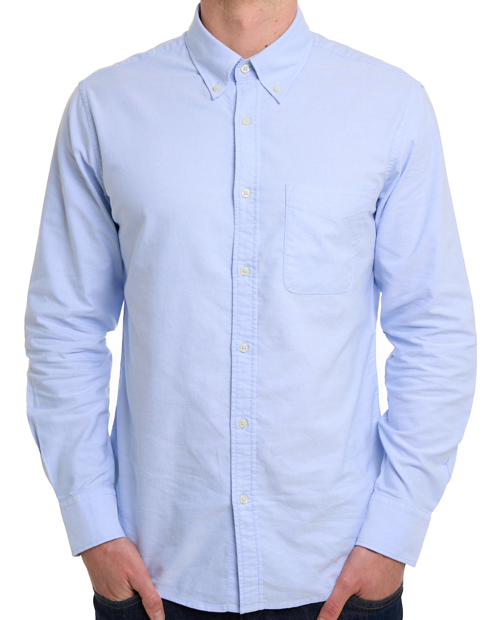 Benetton Oxford Cotton Shirt Sky Blue
