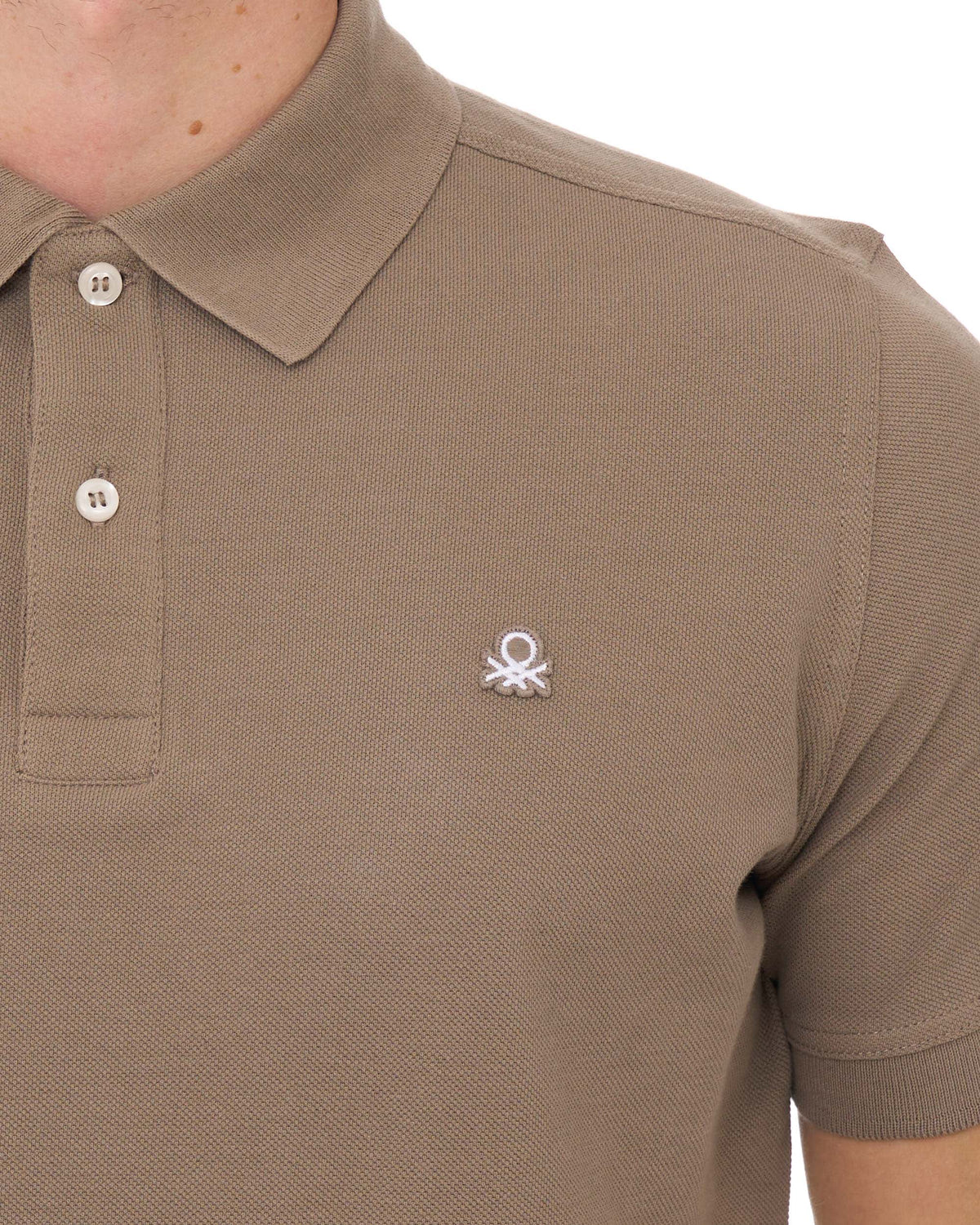 Benetton Polo Shirt Taupe