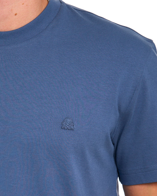 Benetton Benetton Small Logo T-shirt Tonal Petrol Blue