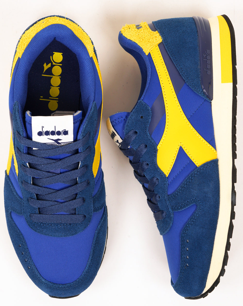 Diadora Camaro M2 Smooth Trainers Deep Blue Yellow