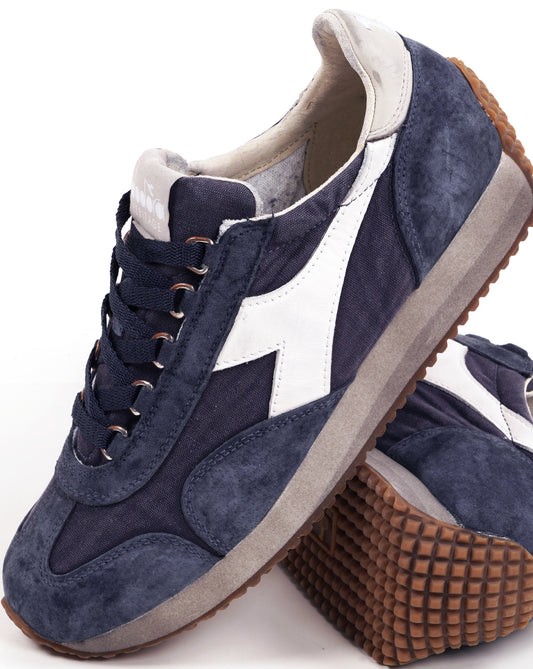 Diadora Diadora Equipe Canvas Stone Wash EVO Trainers Blue Denim