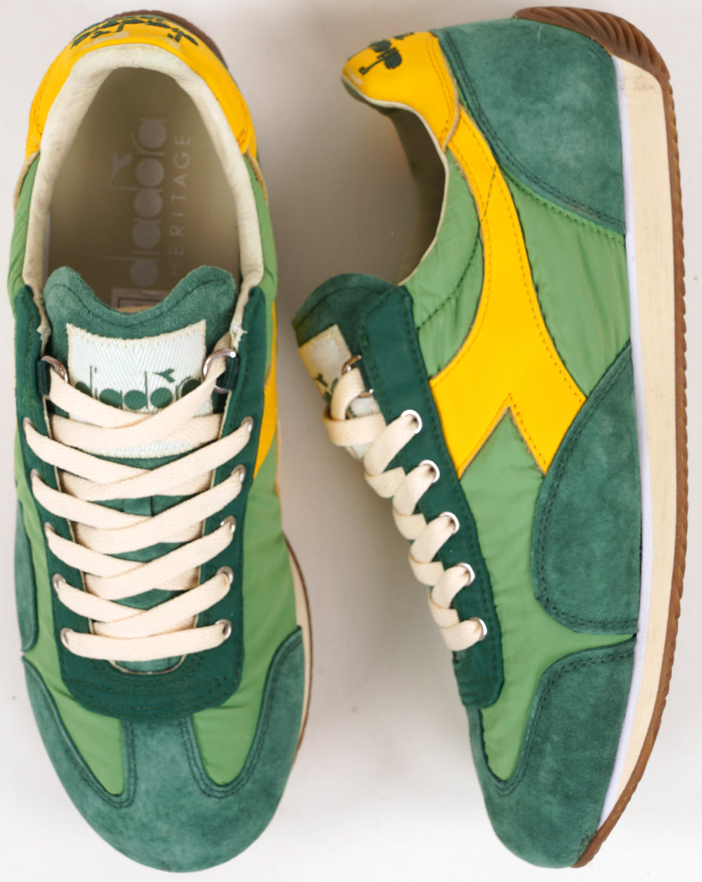 Diadora Equipe Vela SW Trainers Green/Yellow