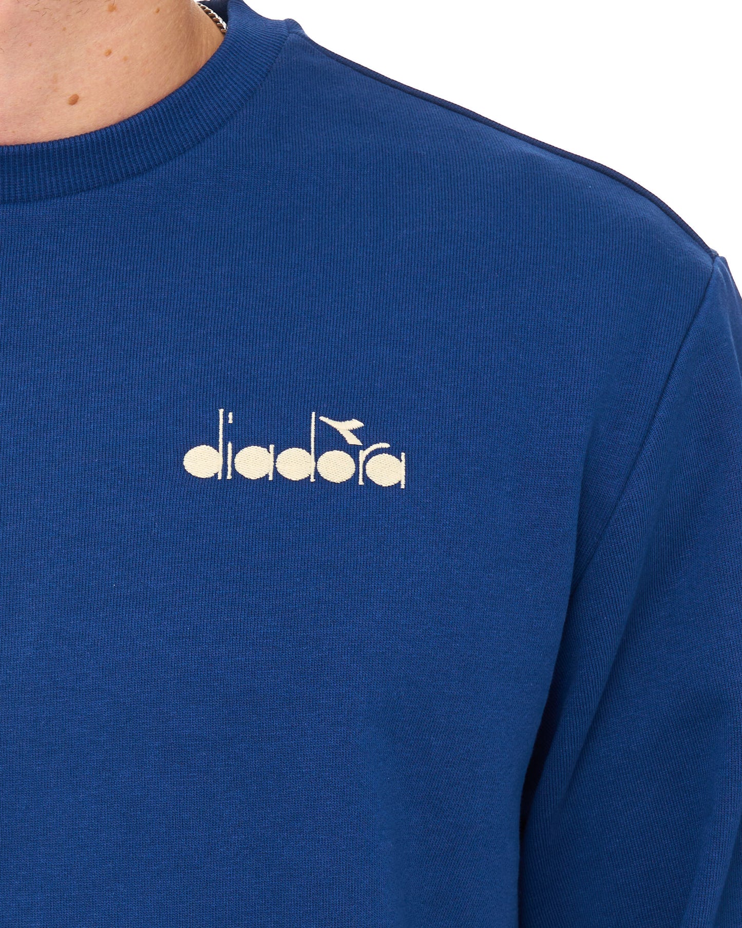 Diadora Logo Crew Sweatshirt Saltire Navy