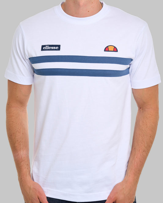Ellesse Ellesse Duo Stripe T Shirt White/Blue