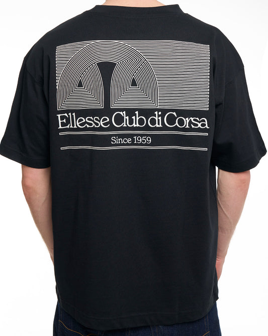 Ellesse Ellesse Club Di Corsa Back Print T Shirt Black