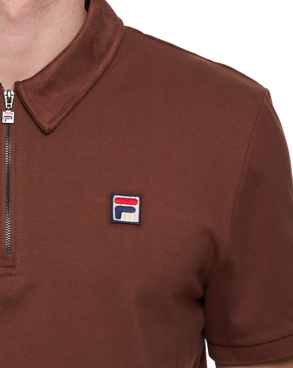 Fila Vintage Ettore Zip Polo Cappucino