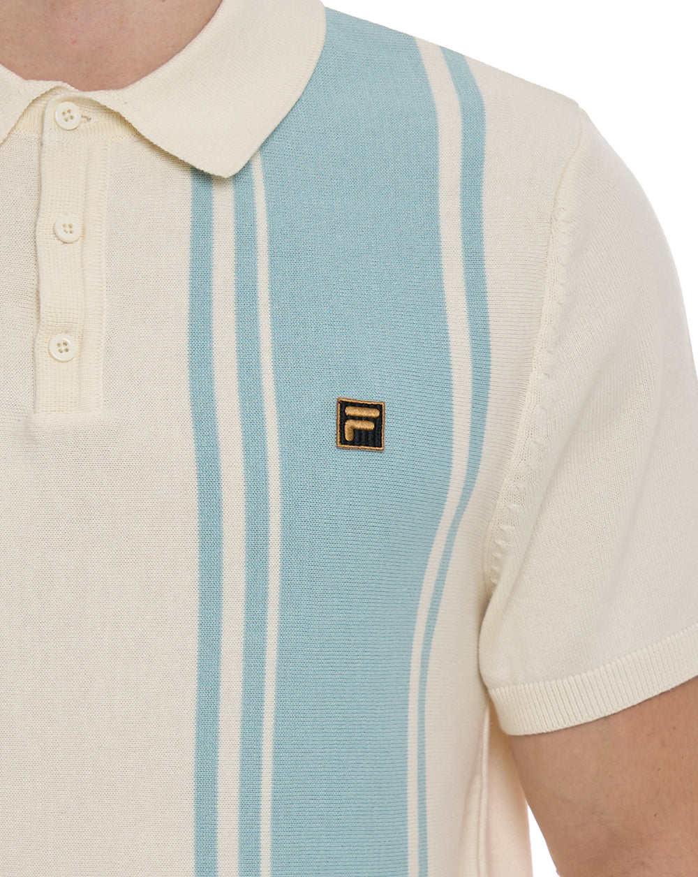 Fila Gold Buddy Knit Polo Off White/Sterling Blue