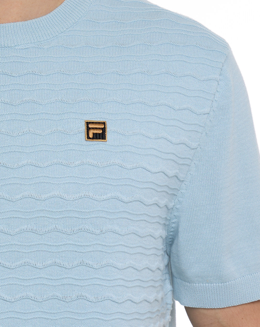 Fila Gold Don Knitted T Shirt Sterling Blue