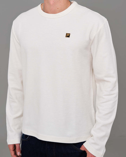 Fila Gold Fila Gold Elio LS Slub T-Shirt White Down