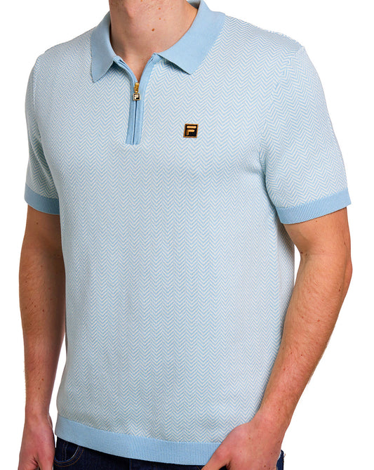 Fila Gold Fila Gold Marty Herringbone Polo Sterling Blue
