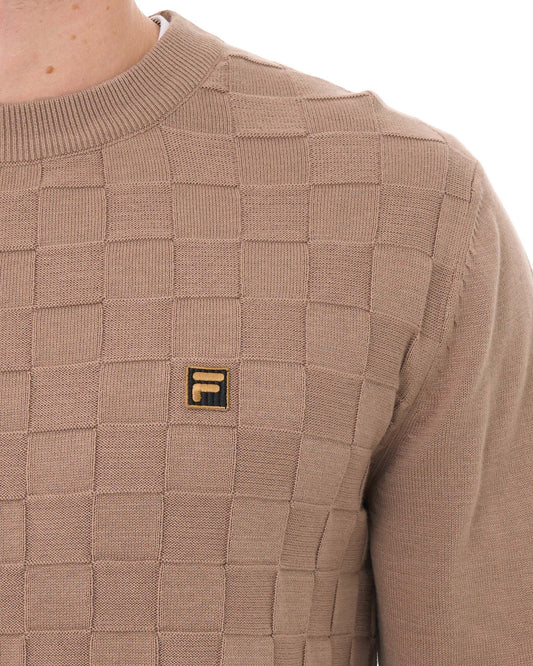 Fila Gold Fila Gold Square Knit Jumper Mocha