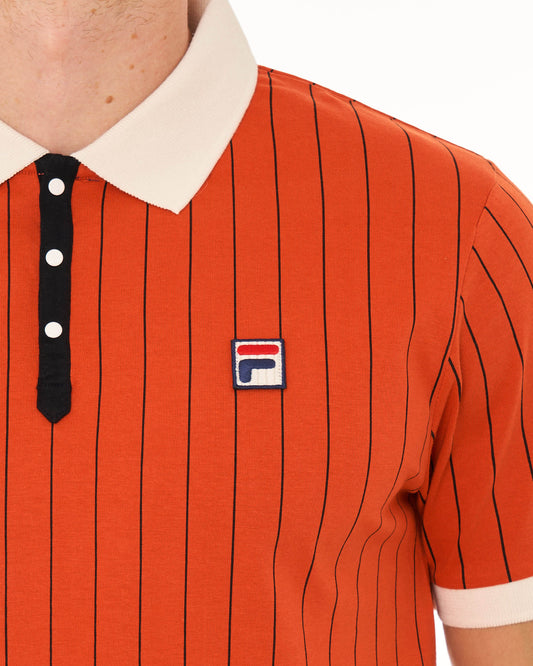 Fila Vintage Fila Vintage BB1 Polo Shirt Burnt Orange/Gardenia