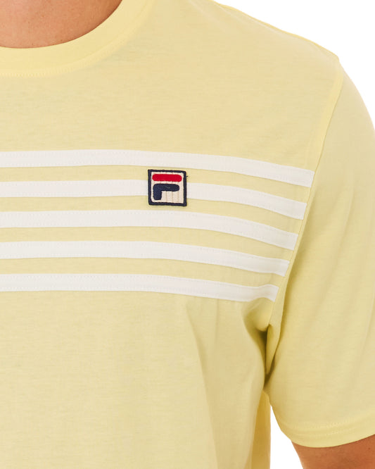 Fila Vintage Fila Vintage 5-Stripe T-shirt Yellow- White