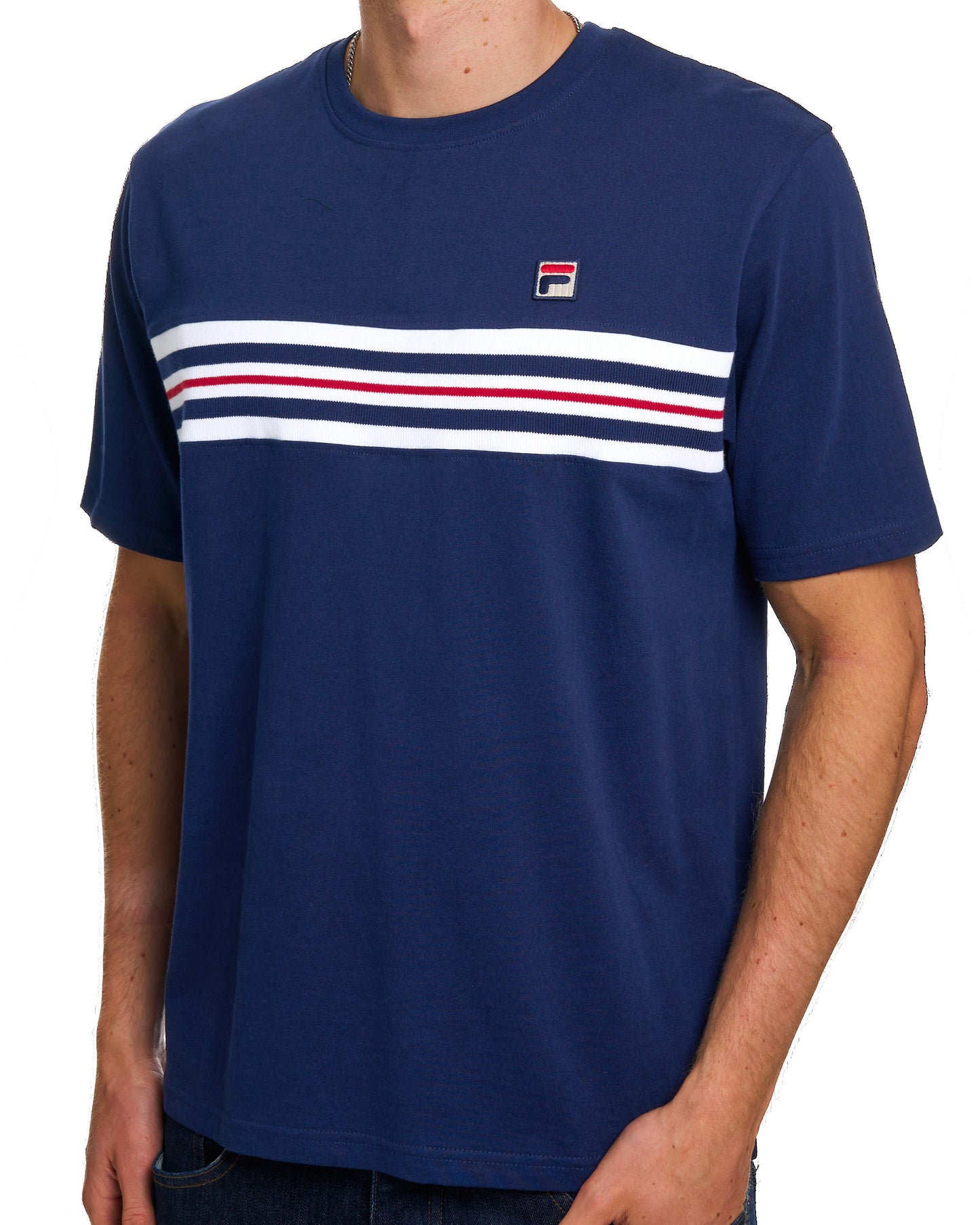 Fila Vintage Headband T Shirt Navy