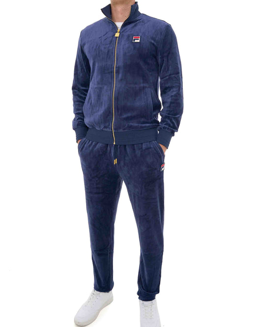 Fila Vintage Fila Vintage Nero Velour Track Top Navy