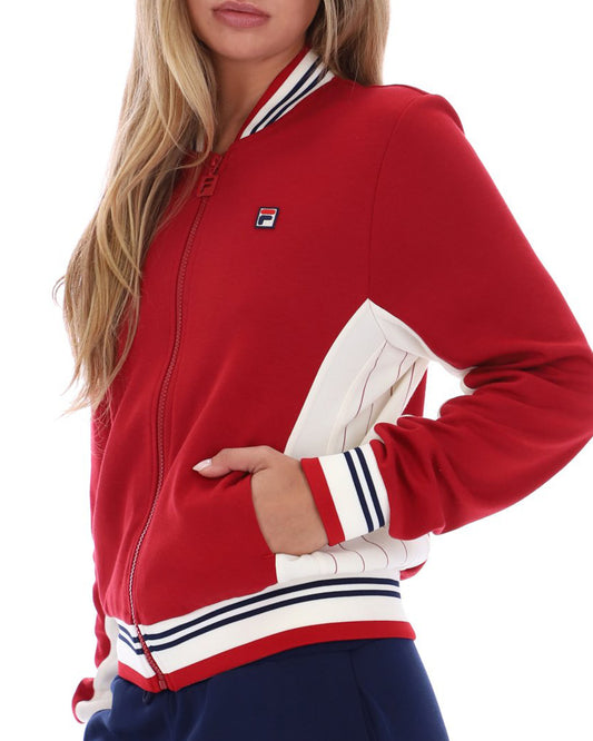 Fila Women Fila Vintage Silvana Track Top Dark Red/Gardenia/Navy