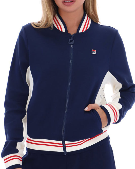Fila Women Fila Vintage Silvana Track Top Navy/Gardenia/Red