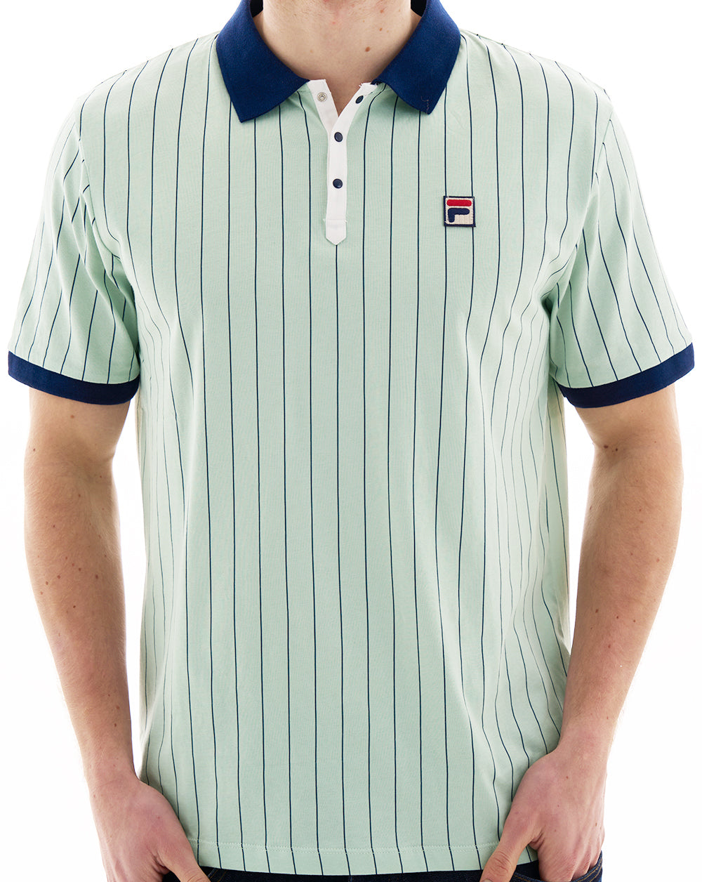 Fila Vintage BB1 Polo Shirt Soft Green / Navy