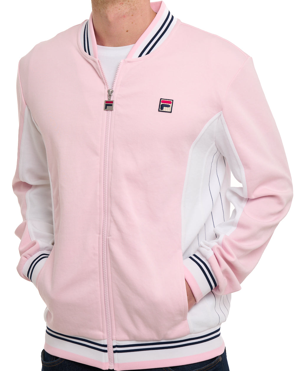 Fila Vintage MK1 Settanta Track Top Pale Pink/White