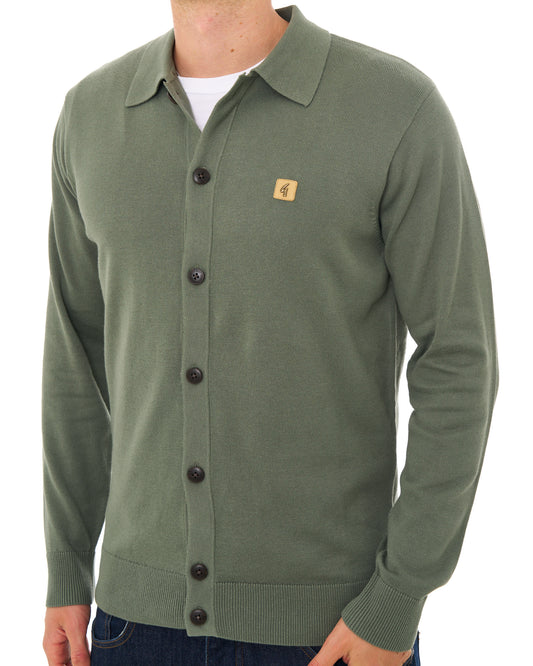 Gabicci Vintage Gabicci Vintage Azima Full Button Knit Sage