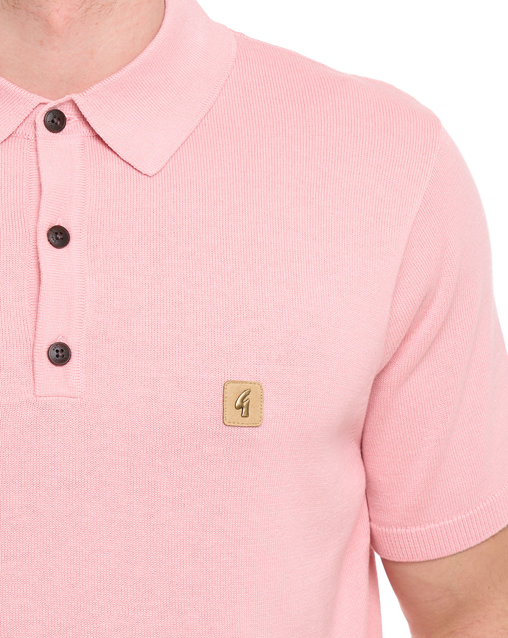 Gabicci Vintage Jackson Knit Polo Candy Pink