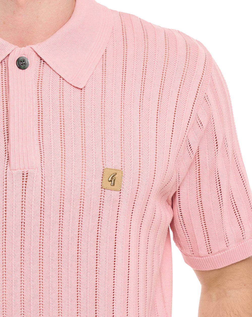 Gabicci Vintage Woodall Knit Polo Candy Pink