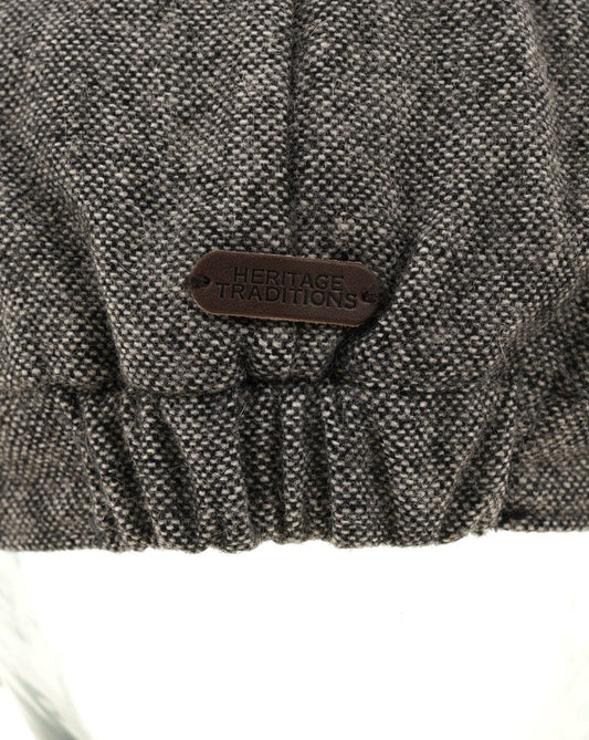 80S Casual Classics Heritage Traditions Tweed Newsboy Cap Salt & Pepper