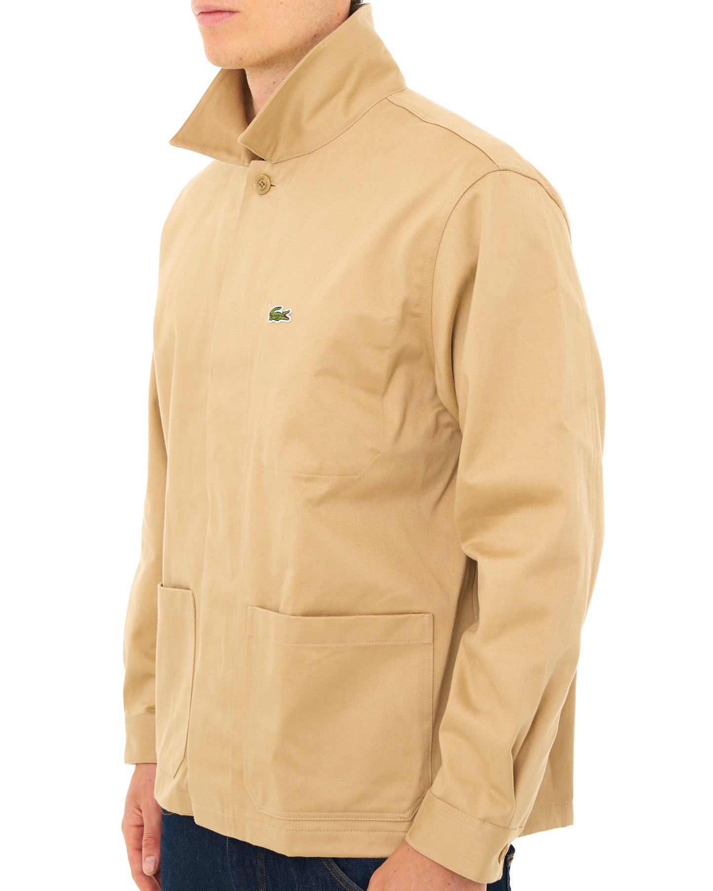 Lacoste Cotton Twill Overshirt Sand