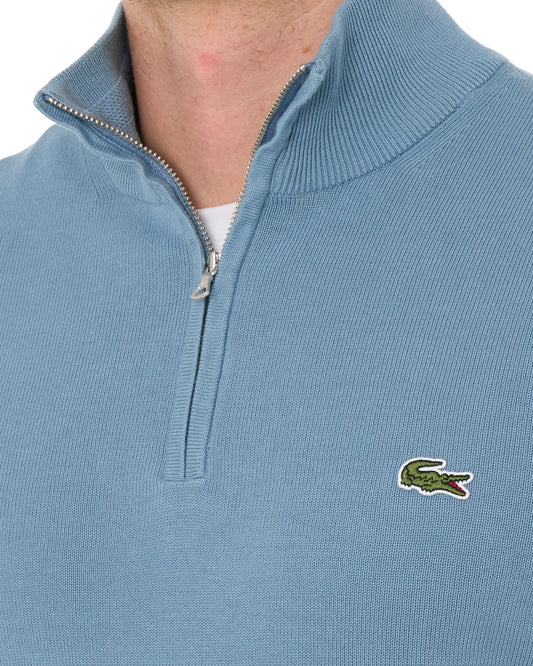 Lacoste Lacoste Half Zip Knit Jumper Grayish Blue