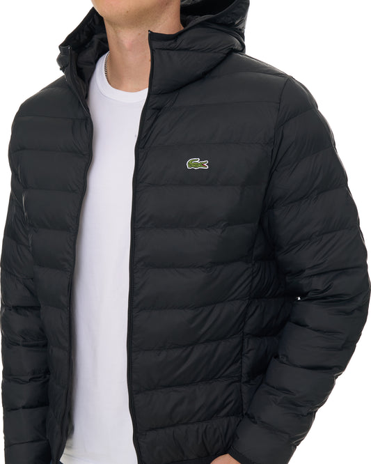 Lacoste Lacoste Ripstop Puffer Jacket Black