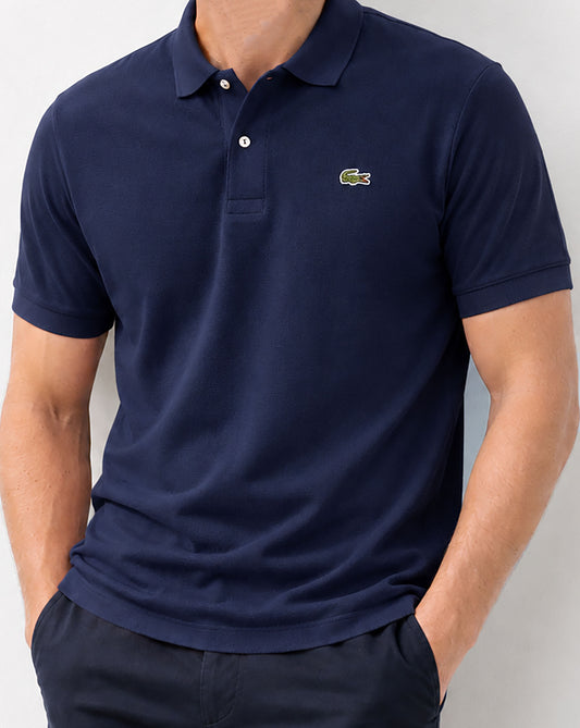Lacoste Lacoste Short Sleeve Knitted Polo Navy
