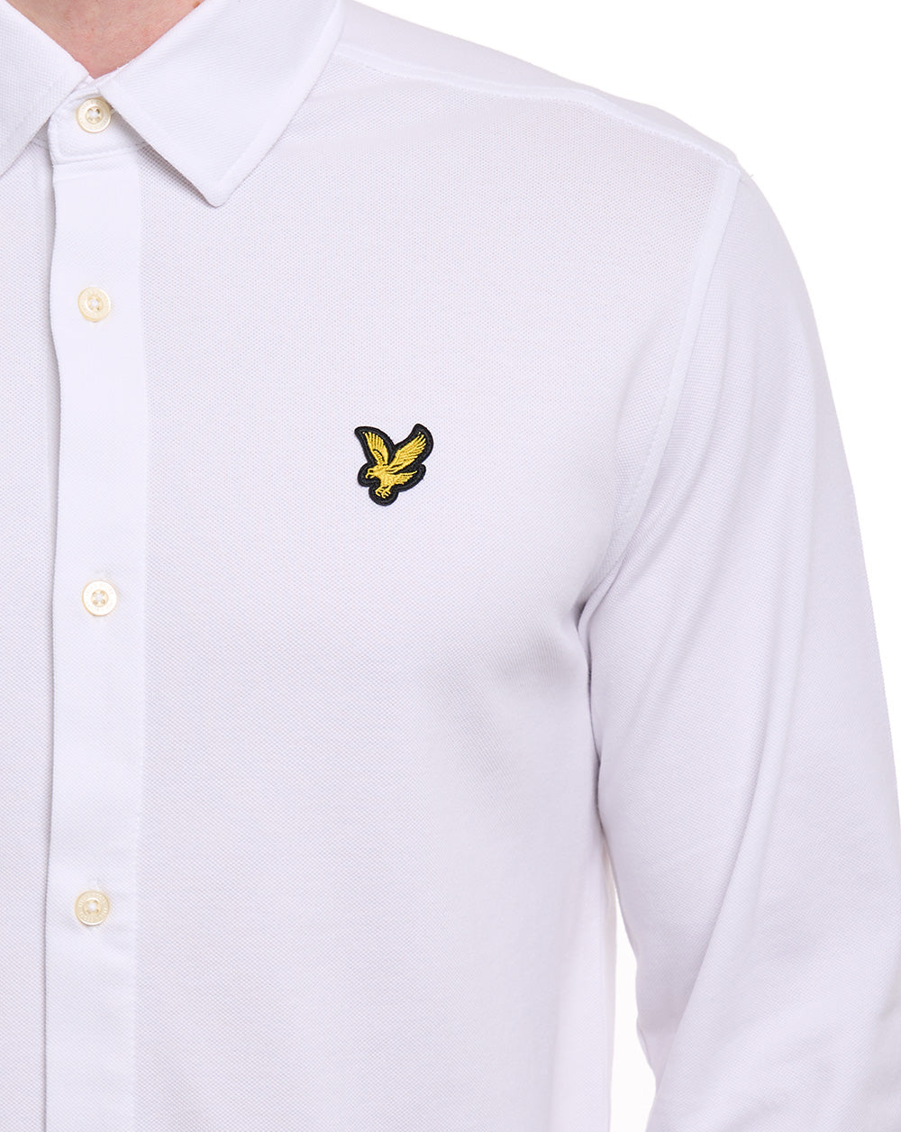 Lyle And Scott Pique Jersey Shirt White