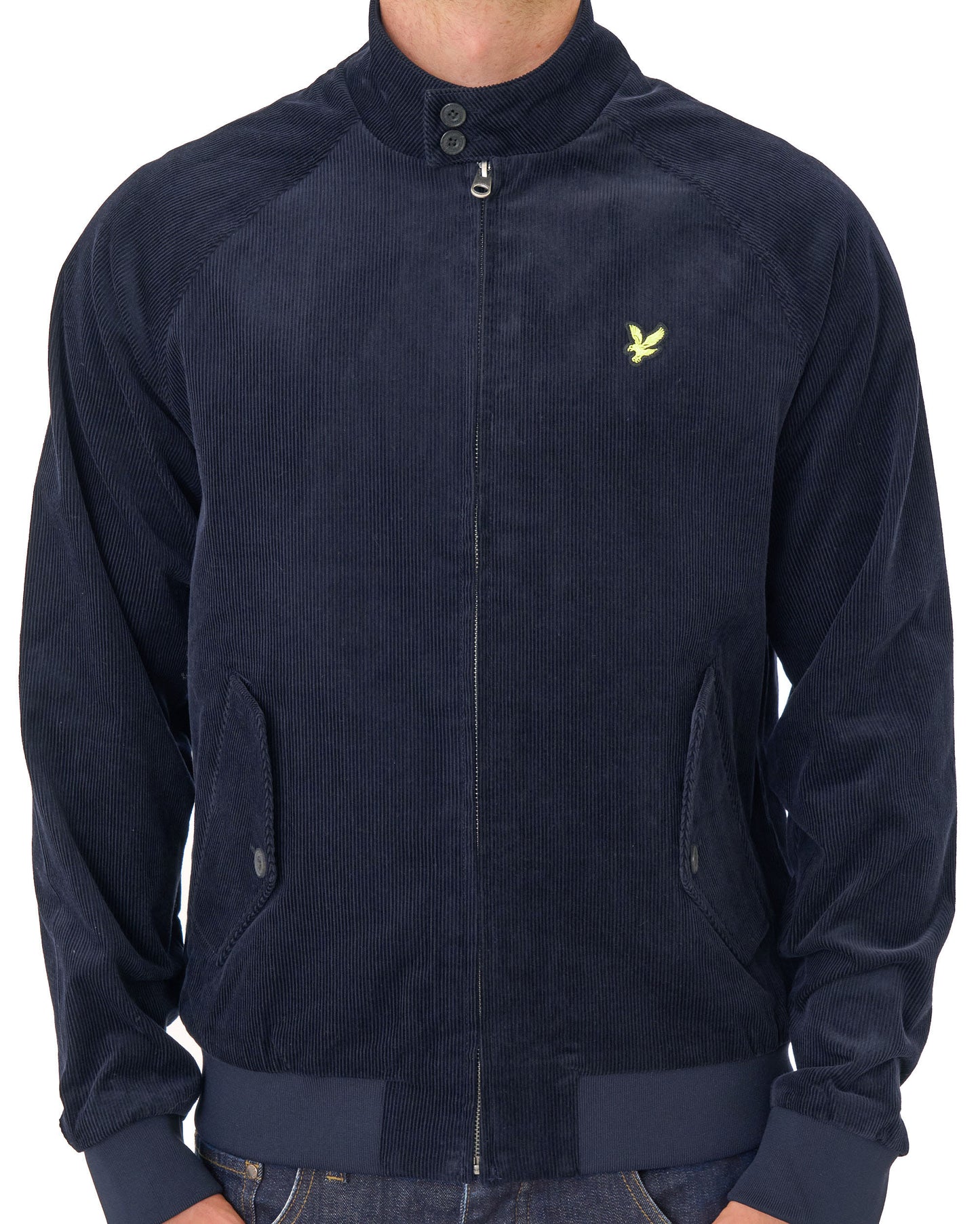Lyle & Scott Corduroy Harrington Jacket Dark Navy