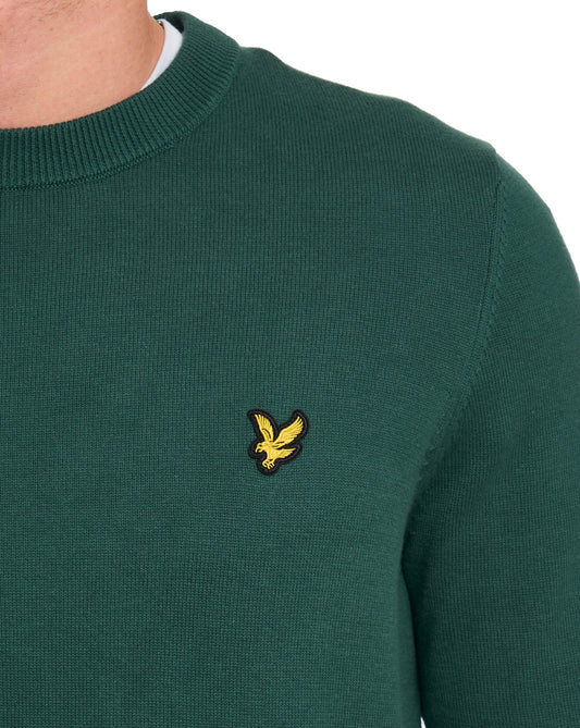 Lyle And Scott Lyle & Scott Cotton Crew Neck Jumper Everglade